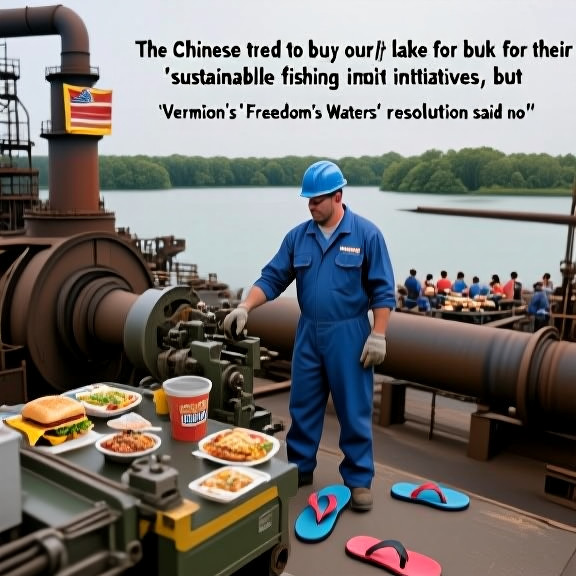 factory worker in blue coveralls inspecting machinery at Vermilion Steel Works